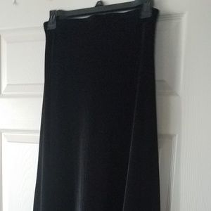 skirt black velvet, The Limited, maxi, size M